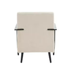 MAYEERTY Lot de 2 chaises longues modernes 67 cm, revêtement en polyester, cadre en métal robuste, coussins confortables, salon, chambre, bureau, gris bleu