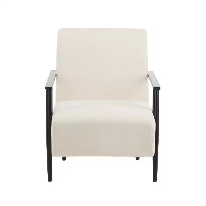 MAYEERTY Lot de 2 chaises longues modernes 67 cm, revêtement en polyester, cadre en métal robuste, coussins confortables, salon, chambre, bureau, gris bleu