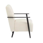MAYEERTY Lot de 2 chaises longues modernes 67 cm, revêtement en polyester, cadre en métal robuste, coussins confortables, salon, chambre, bureau, gris bleu