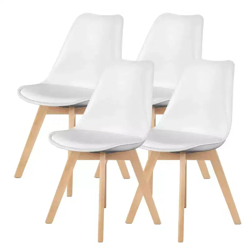 TUYOHW 18.3 Chaises de salle à manger élégantes, lot de 4, chaises d'appoint ergonomiques en bois de hêtre, chaises sans accoudoirs modernes et minimalistes pour salle à manger et cuisine.