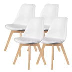TUYOHW 18.3 Chaises de salle à manger élégantes, lot de 4, chaises d'appoint ergonomiques en bois de hêtre, chaises sans accoudoirs modernes et minimalistes pour salle à manger et cuisine.