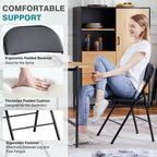 TUYOHW 18 Chaises pliantes de salle à manger, lot de 2/4, chaises d'appoint en cuir imperméable pour cuisine et salle à manger, pieds en métal robustes avec capacité de 159 kg