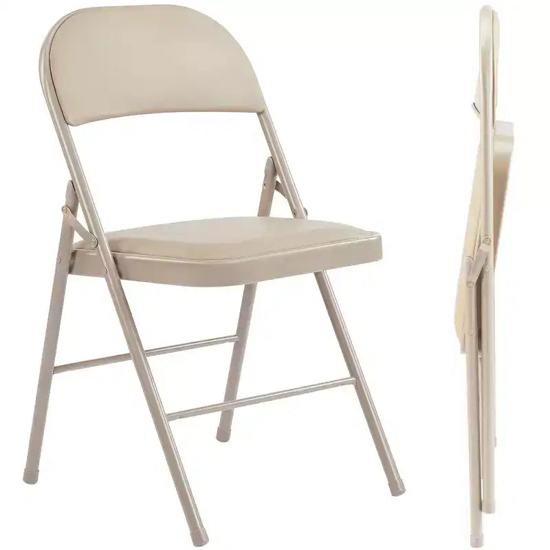 TUYOHW 18 Chaises pliantes de salle à manger, lot de 2/4, chaises d'appoint en cuir imperméable pour cuisine et salle à manger, pieds en métal robustes avec capacité de 159 kg