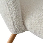Lot de 2 chaises de salle à manger tapissées Boucle, chaises de cuisine modernes et confortables avec dossier incurvé et pieds en métal - Panipeachy