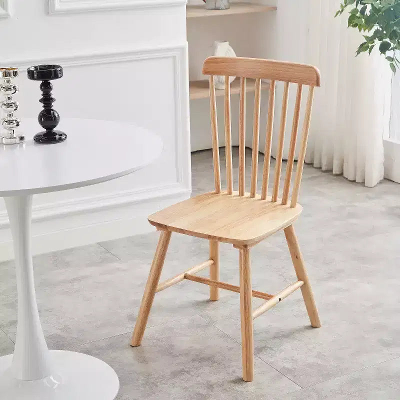 Lot de 4 chaises de salle à manger en bois massif de style campagnard avec dossier haut, chaises d'appoint vintage pour la cuisine, la salle à manger ou le salon-Panipeachy