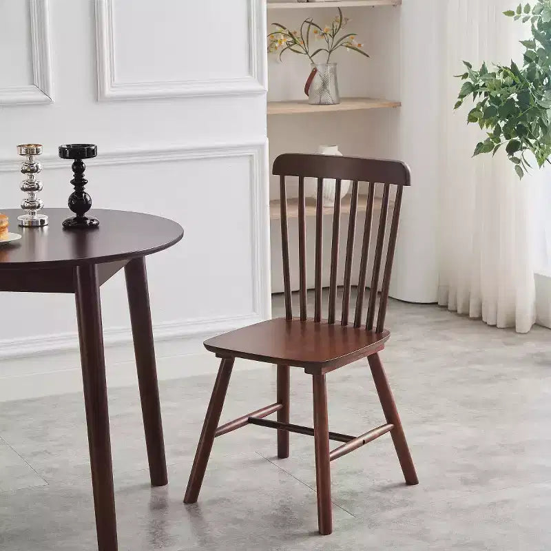 Lot de 4 chaises de salle à manger en bois massif de style campagnard avec dossier haut, chaises d'appoint vintage pour la cuisine, la salle à manger ou le salon-Panipeachy