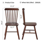 Lot de 4 chaises de salle à manger en bois massif de style campagnard avec dossier haut, chaises d'appoint vintage pour la cuisine, la salle à manger ou le salon-Panipeachy