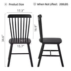 Lot de 4 chaises de salle à manger en bois massif de style campagnard avec dossier haut, chaises d'appoint vintage pour la cuisine, la salle à manger ou le salon-Panipeachy
