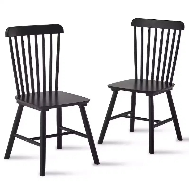 Lot de 4 chaises de salle à manger en bois massif de style campagnard avec dossier haut, chaises d'appoint vintage pour la cuisine, la salle à manger ou le salon-Panipeachy