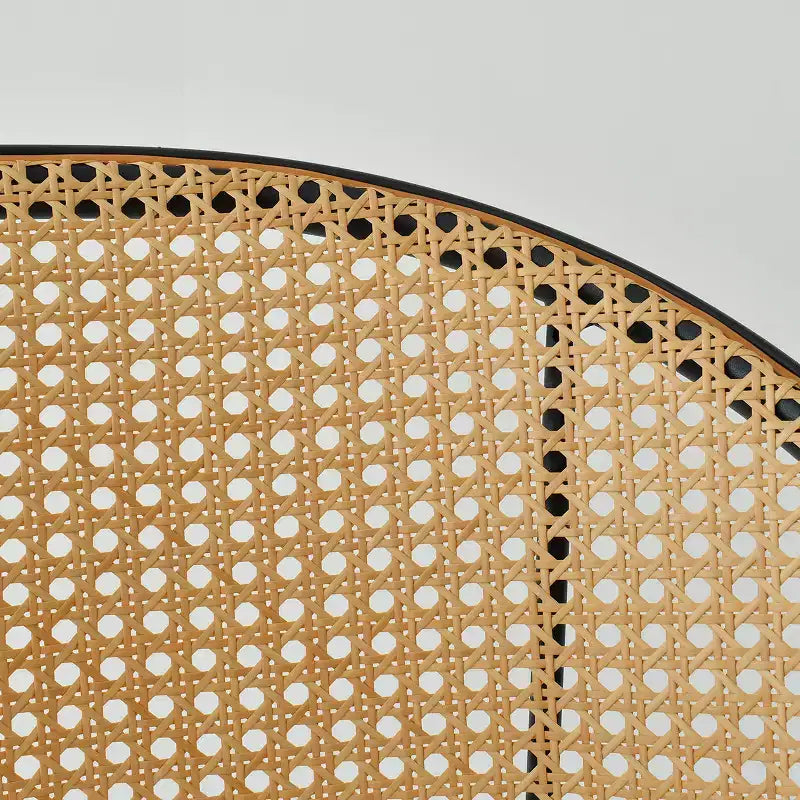 Lot de 2 tabourets de comptoir modernes à dossier en rotin, sièges sans accoudoirs en tissu bouclé avec base en métal, tabourets d'îlot de cuisine, chaises de bar à petit-déjeuner - Panipeachy