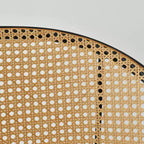 Lot de 2 tabourets de comptoir modernes à dossier en rotin, sièges sans accoudoirs en tissu bouclé avec base en métal, tabourets d'îlot de cuisine, chaises de bar à petit-déjeuner - Panipeachy