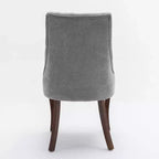 Lot de 2 chaises de salle à manger, chaise de salle à manger rembourrée avec haut dossier, éponge haute densité, structure triple élastique, chaise de salle à manger de cuisine