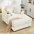 Hyleory Chaise longue en velours côtelé avec ottoman, fauteuil inclinable une place, fauteuil d'appoint moderne pour salon ou chambre à coucher