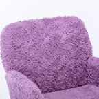 Chaise de bureau chic TUYOHW, chaise de vanité en poil de lapin artificiel, chaise de bureau pivotante à 360° avec base en métal doré, chaise d'ordinateur de 50 à 59 cm de hauteur
