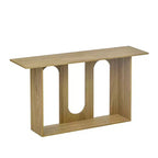 Table console moderne incurvée Homy Casa avec étagère ouverte pour entrée ou salon