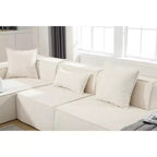 Canapé sectionnel rembourré en forme de L 3 places moderne Christopher Knight Home Pyren 129,5