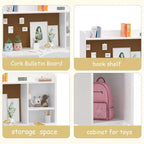 Bureau et chaise d'étude pour enfants, table d'apprentissage ergonomique pour enfants avec étagère et organisateur, bois d'ingénierie, cadeau pour garçons et filles de 3 à 8 ans, rose