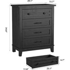 Acekool Commode à 4 tiroirs, Armoire verticale haute avec tiroirs de rangement profonds, Organisateur de placard moderne pour chambre à coucher et salon