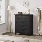Acekool Commode à 4 tiroirs, Armoire verticale haute avec tiroirs de rangement profonds, Organisateur de placard moderne pour chambre à coucher et salon