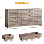 Commode Acekool à 12 tiroirs, large commode moderne et meuble TV pour téléviseur de 65 pouces, organisateur de rangement pour chambre, salon, couloir