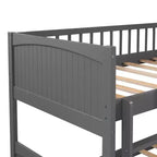 Lit superposé Whisen, format deux places, avec tiroirs intégrés et espace polyvalent sous le lit pour chambres d'enfants