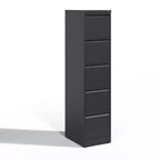 Meuble de classement vertical à 5 tiroirs avec serrure, armoire de classement métallique verrouillable pour bureau à domicile, armoire de rangement de dossiers pour format A4/Lettre/Légal