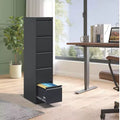 5 Drawer Vertical File Cabinet with Lock, Metal Locking Filing Cabinet for Home Office, File Storage Cabinet for A4/Letter/Legal Size File