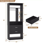 Système de rangement Besiost avec 2 tiroirs en bois