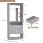 Système de rangement Besiost avec 2 tiroirs en bois