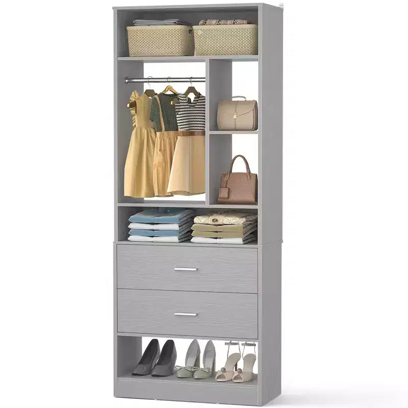 Système de rangement Besiost avec 2 tiroirs en bois