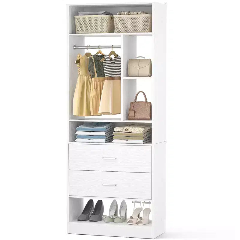 Système de rangement Besiost avec 2 tiroirs en bois