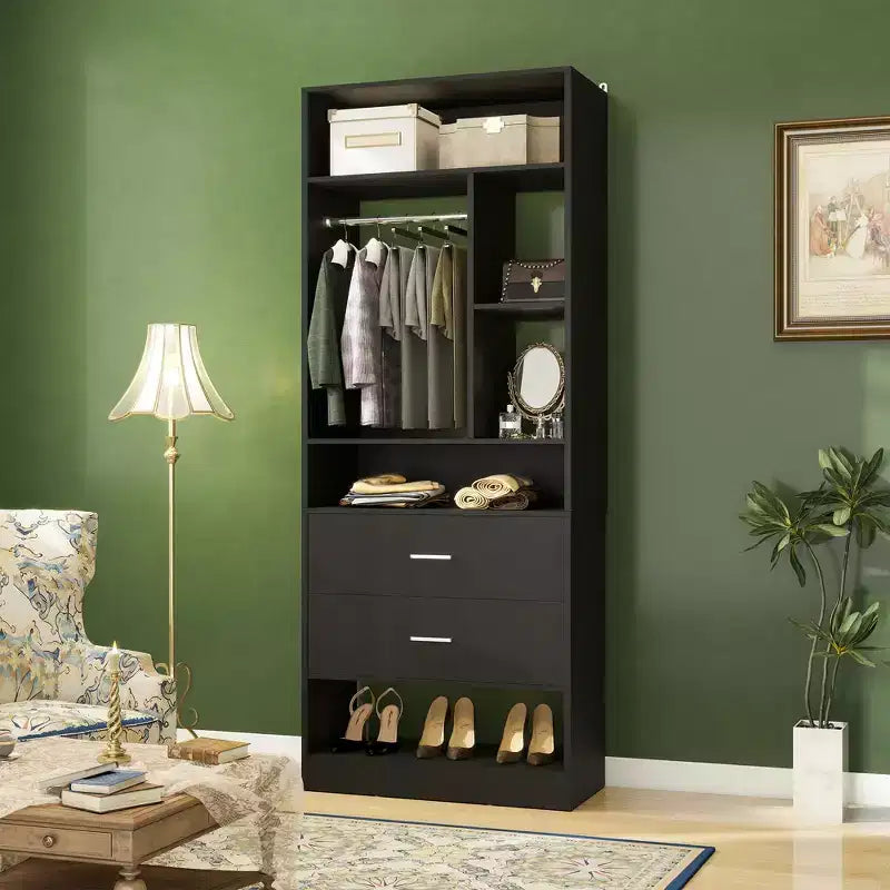 Système de rangement Besiost avec 2 tiroirs en bois
