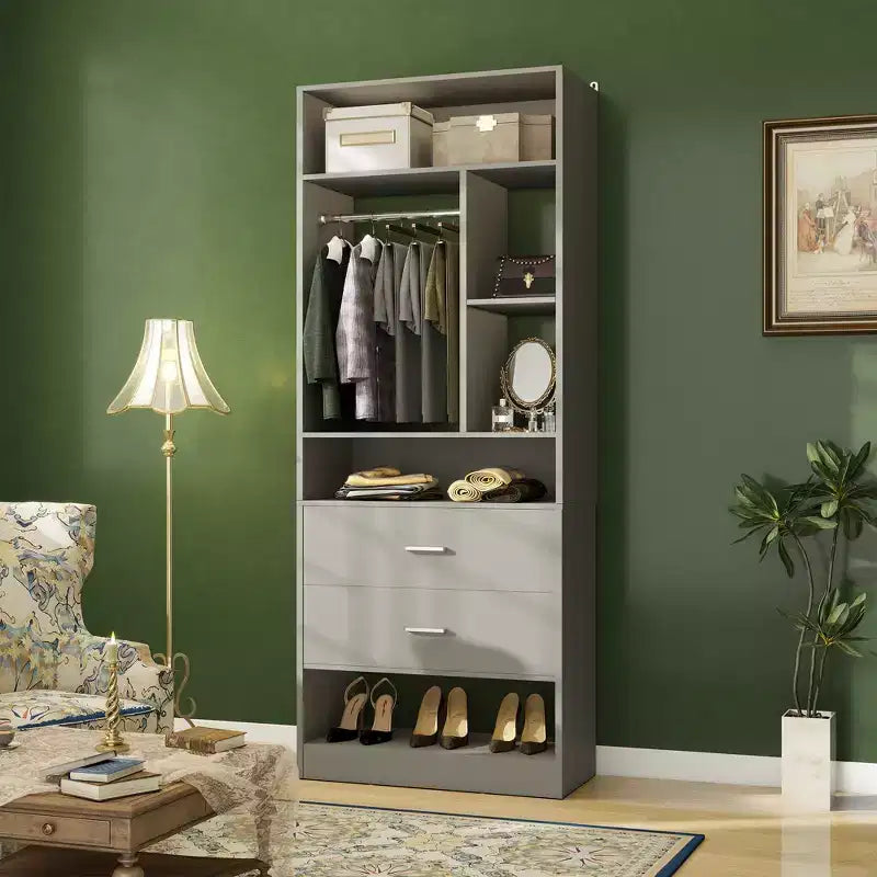 Système de rangement Besiost avec 2 tiroirs en bois