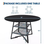 Tables de salle à manger pour 4, ensemble table de salle à manger ronde avec rangement, table de cuisine haute 42 pouces