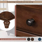 Table de chevet avec 3 tiroirs, pieds en bois massif, tablette coulissante en bois de pin, table d'appoint moderne.