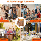 Bac isotherme de transport alimentaire, capacité de 20,8 L, boîte chaude empilable, avec cuillère, roues et fermeture sécurisée, pour la restauration, les réunions de famille, les cantines, les restaurants