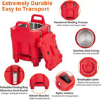 Bac isotherme de transport alimentaire, capacité de 20,8 L, boîte chaude empilable, avec cuillère, roues et fermeture sécurisée, pour la restauration, les réunions de famille, les cantines, les restaurants