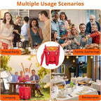 Bac isotherme de transport alimentaire, capacité de 20,8 L, boîte chaude empilable, avec cuillère, roues et fermeture sécurisée, pour la restauration, les réunions de famille, les cantines, les restaurants