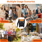 Bac isotherme de transport alimentaire, capacité de 20,8 L, boîte chaude empilable, avec cuillère, roues et fermeture sécurisée, pour la restauration, les réunions de famille, les cantines, les restaurants