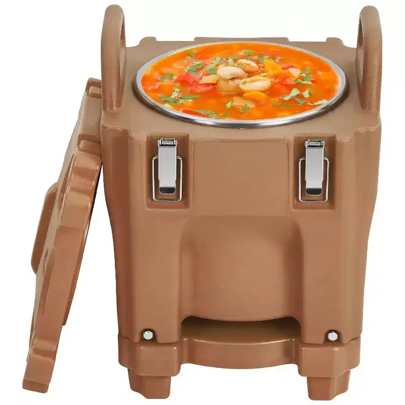 Bac isotherme de transport alimentaire, capacité de 20,8 L, boîte chaude empilable, avec cuillère, roues et fermeture sécurisée, pour la restauration, les réunions de famille, les cantines, les restaurants
