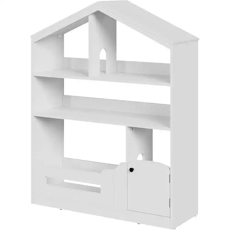 Étagère à Livres et Organisateur de Rangement de Jouets pour Enfants à 3 Niveaux avec Lumière à Détecteur de Mouvement C Porte-Livres en Bois pour Salles de Jeux, Salles de Classe et Chambres à Coucher