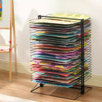 Séchoir d'art VEVOR, 50 étagères amovibles 50 x 43 x 76 cm, support de séchage pour peinture avec base stable, séchoir en acier au carbone, noir