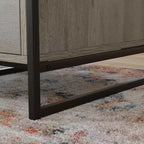 GDFStudio Rowan, bureau d'angle de 150 cm en bois et métal, avec tiroir de classement