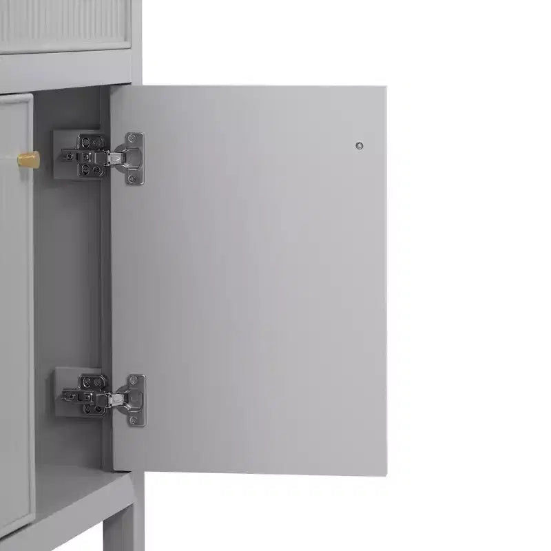 Meuble-lavabo de salle de bain de 30 po avec évier, armoire de rangement de salle de bain avec tiroirs et portes à fermeture douce, meuble-lavabo simple, gris