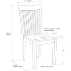Ensemble de salle à manger 5 pièces en bois Kurmer Cappuccino de Kings Brand Furniture