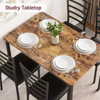 Ensemble table à manger pour 2 personnes avec repose-pieds et dossier, ensemble table de bar avec 3 chaises rembourrées, ensemble table et chaises de bar