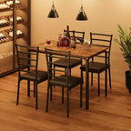 Ensemble table à manger pour 2 personnes avec repose-pieds et dossier, ensemble table de bar avec 3 chaises rembourrées, ensemble table et chaises de bar