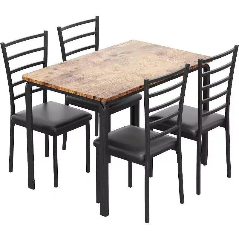 Ensemble table à manger pour 2 personnes avec repose-pieds et dossier, ensemble table de bar avec 3 chaises rembourrées, ensemble table et chaises de bar