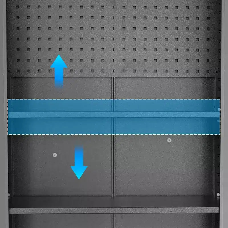 VIYET 71H Armoire de rangement en acier robuste avec roulettes et serrure - Étagères réglables, portes battantes, organiseur mobile pour garage/maison/bureau/école