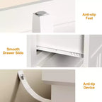 Commode moderne de 55 pouces pour chambre à coucher avec 7 tiroirs spacieux